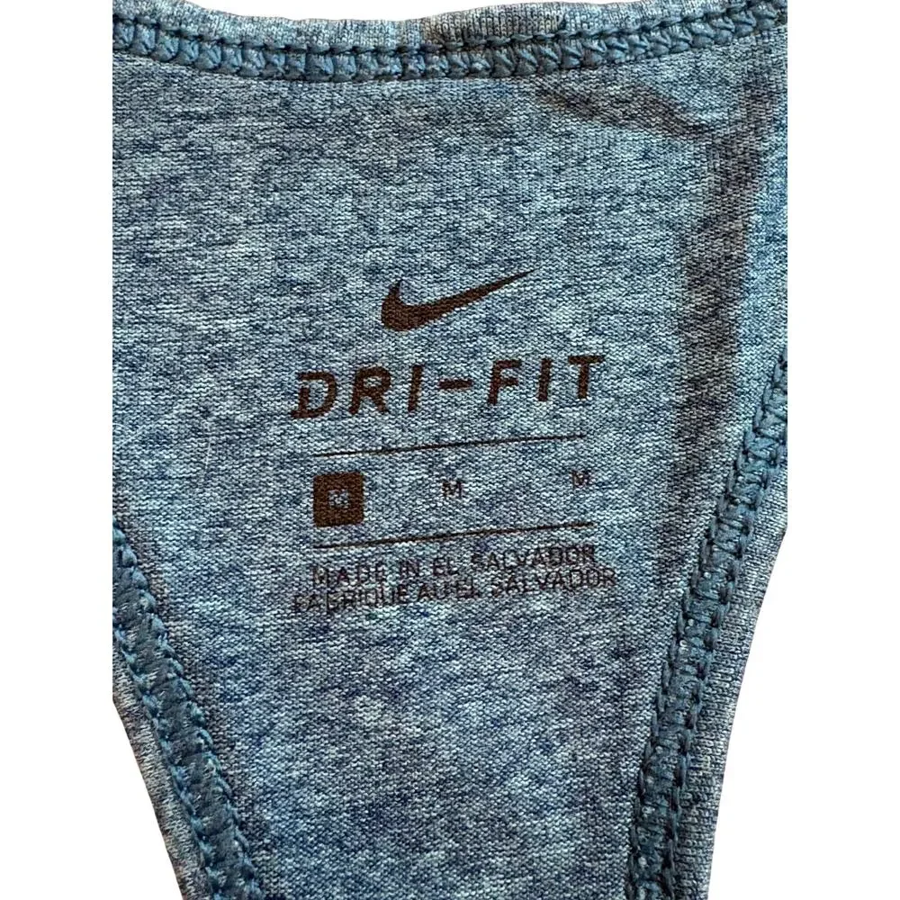 Nike Tank Tops Lot of 2 Racer Back Womens Size Medium Gray Blue Dri Fit Workout